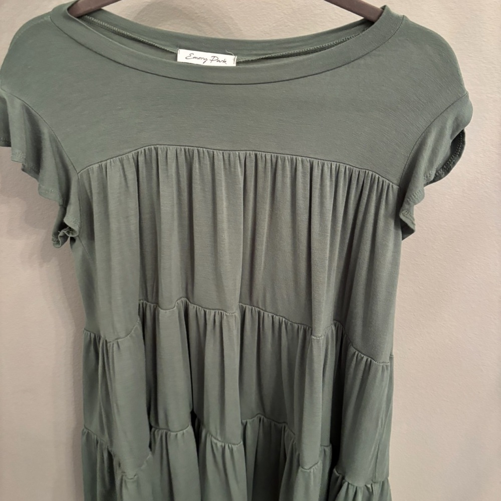 Sage green mini dress
